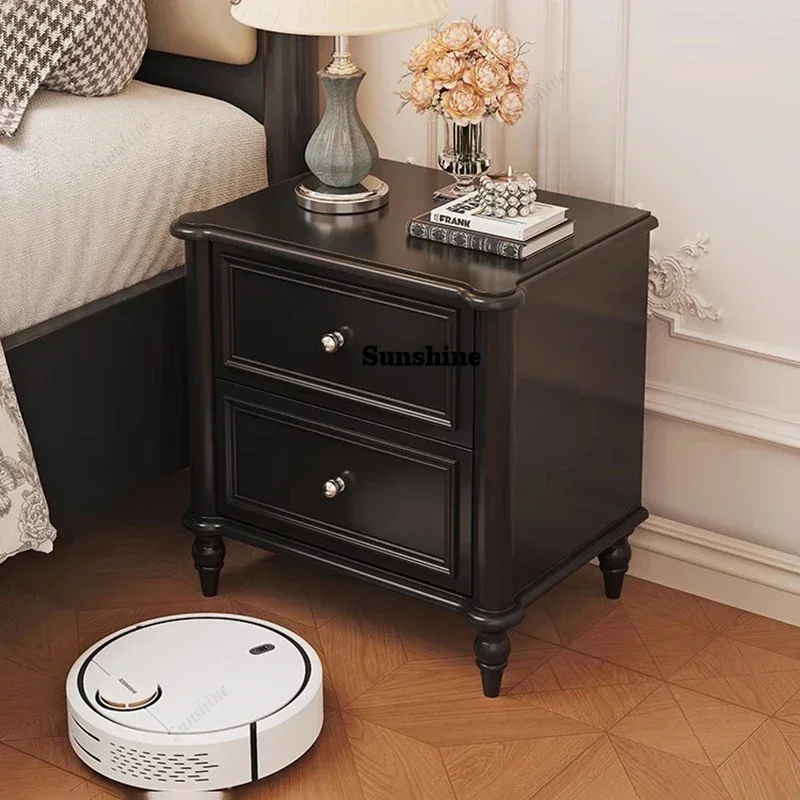 

TDNordic Premium Bedside Table Trendy Classic Simple Luxury Night Table Premium Storage Buro Para Recamara Bedroom Furnitures