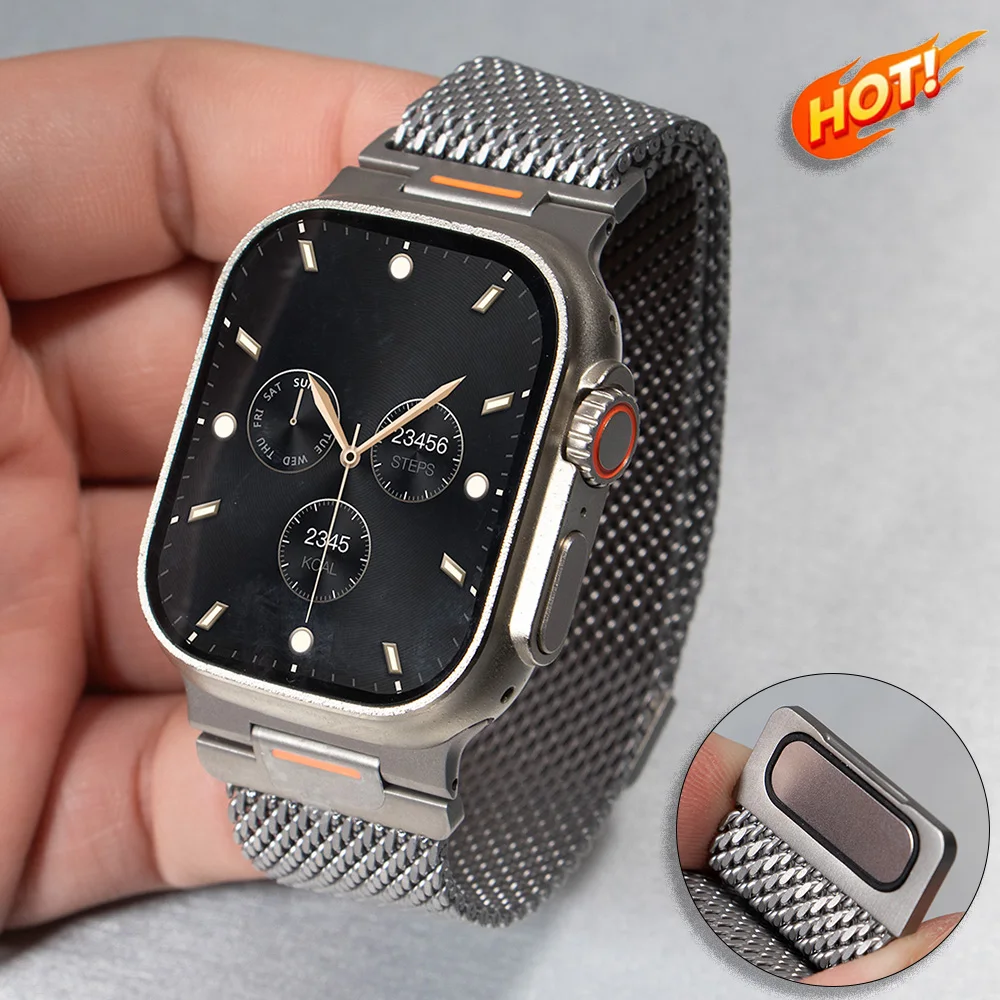 Business Metall-Armband für Apple Watch Ultra 49mm 46 45 44 42mm Edelstahl Magnetisches Band für iWatch 11 10 9 8 7 SE Armband