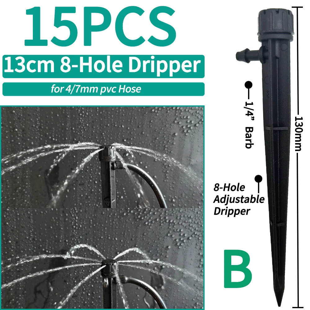 OASIS Gewächshaus Bewässerung Sprinkler Tropfbewässerung Garten Einstellbare Nebel Emitter Stake Micro Spray Rotierende Düse – Detail 3