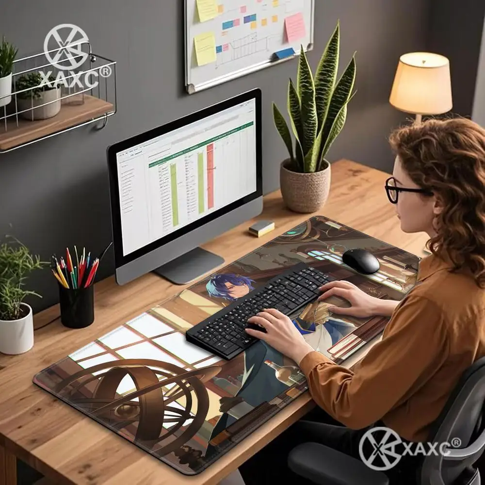 Large Non-Slip Rubber Gaming Mouse Pad With Dr. Ratio Design For PC Game Honkai Star Rail - Keyboard And Desk Mat For Laptop
