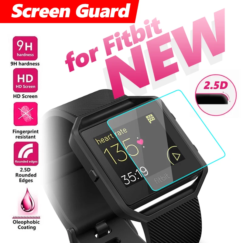 9H Hardness 2.5D Screen Protector Film for Fitbit Blaze Smart Easy to Install Glass Protector Film for Fitbit Blaze Smart Watch