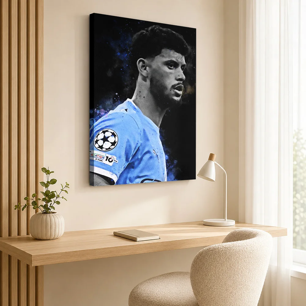 Matheus Nunes Portrait Canvas Poster Customized Sports Portrait Canvas Wall Art for Man Cave Decor Ready to Hang Gift for Fans