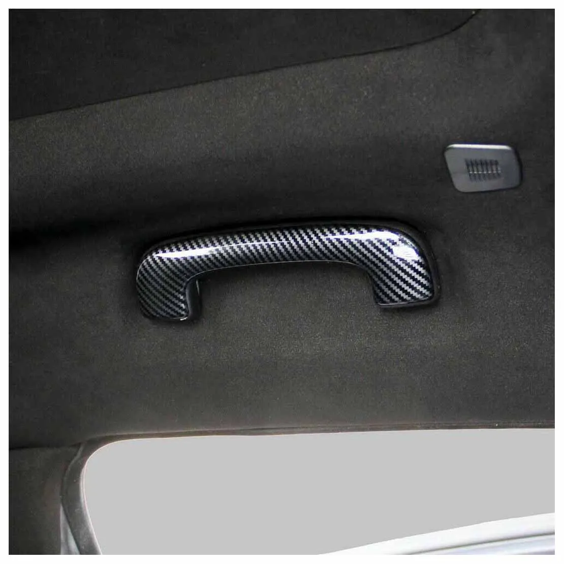 4Pcs Interieur Dak Grab Bar Handle Cover Trim Fit Voor Dodge Charger 2011-2016 2017 2018 2019 2020 2021 Black Carbon Fiber Stijl