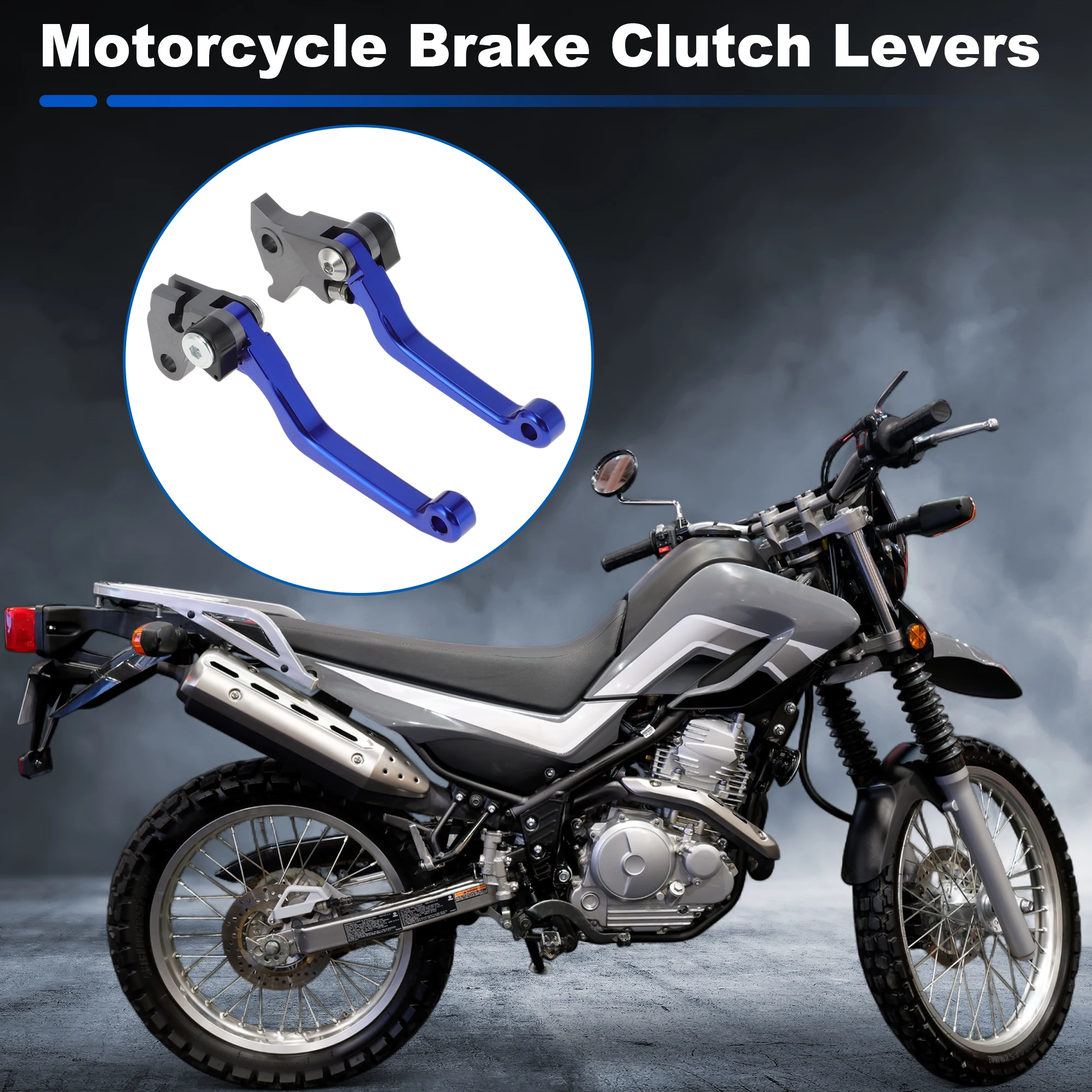 Motoforti Motorcycle Short Brake Clutch Lever for Yamaha TTR125LE TW200 XT250 Solid Blue