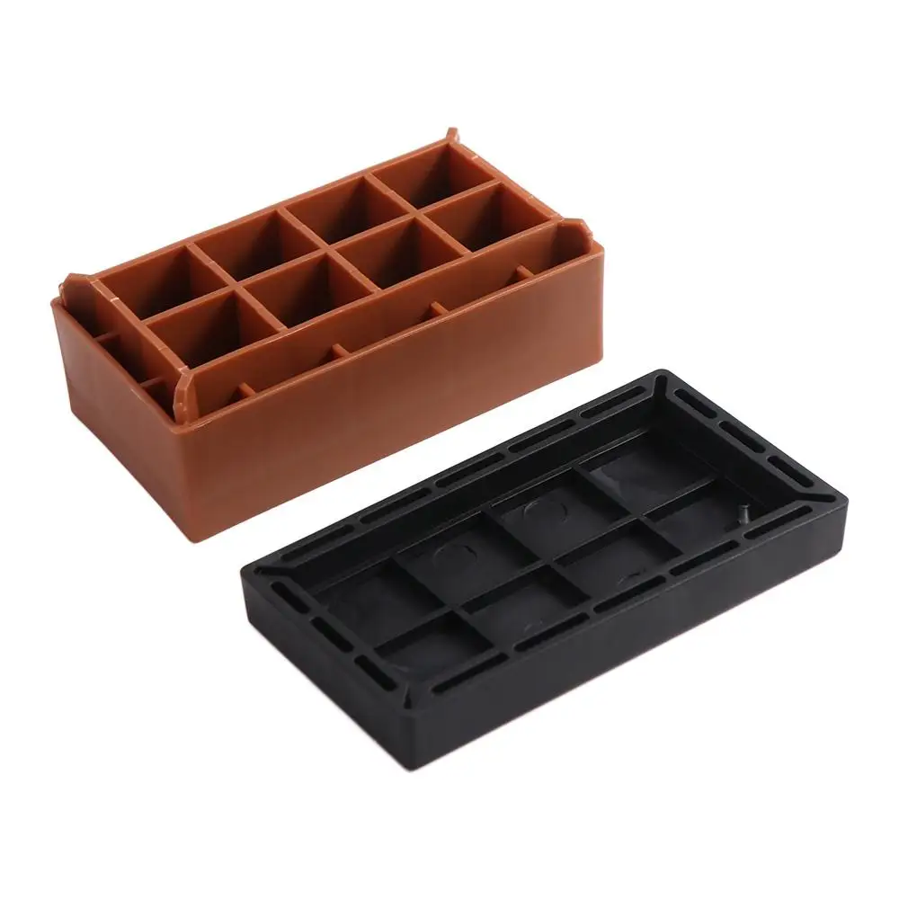 Almohadilla de pie ajustable para muebles, elevadores de escritorio antideslizantes, elevador de muebles de cama, soporte para mesa y silla con absorción de impacto en forma de Chocolate