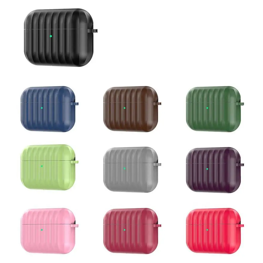 For Airpods Case Cover Colorful Vertical Stripe Protective Case For Airpods 4th Generation Anticollision Protection Accessories