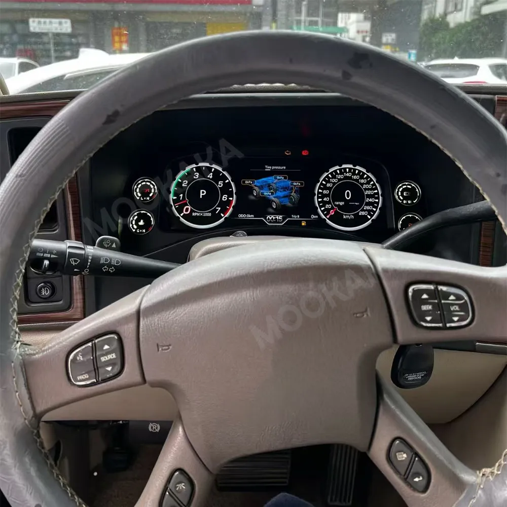 

Для Cadillac Escalade 2003-2006: Цифровая приборная панель LCD, виртуальный кокпит, многофункциональный спидометр
