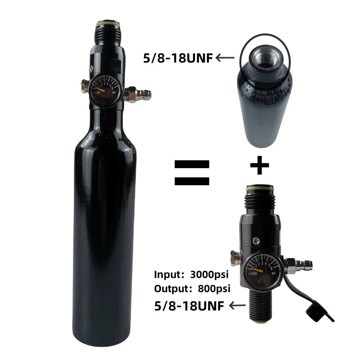 0.2L Aluminum Bottle Soda Drink Gas Filling Bottle High Pressure Air Cylinder Aquarium Plant CO2 Tank Dive Oxygen Tank