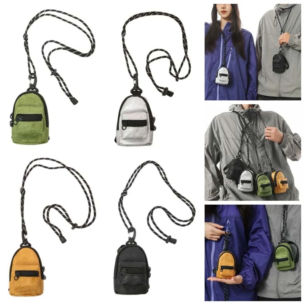 

Waterproof Men Coin Purse Pendant Card Holder Korean Ins Style Men Mini Wallet Mountain Keychain Nylon Mini Crossbody Bag