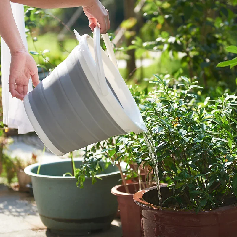 

Folding Bucket Portable Folding Silicone Outdoor Camping Fishing Travel Car Wash Bucket Collapsible Household Cleaning Items