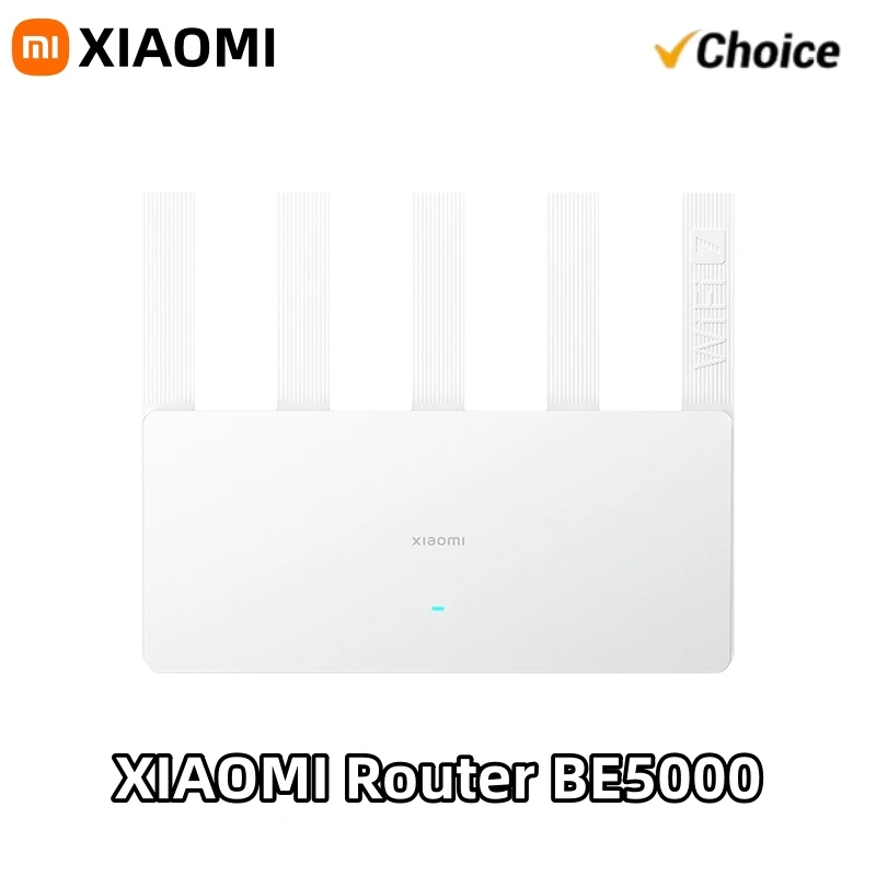

Xiaomi Router BE5000 Wi-Fi 7 Dual-Band Mesh System 2.4/5GHz with 2.5G Port IPTV Support OFDMA Signal Boost for Home or Gaming