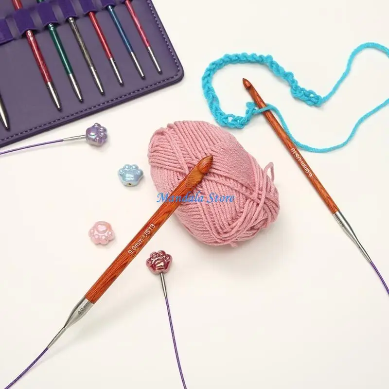 

U2JC Афганский тунисский сменной крючок крючок тунисский крюк для вязания крючком 3,5-12 мм