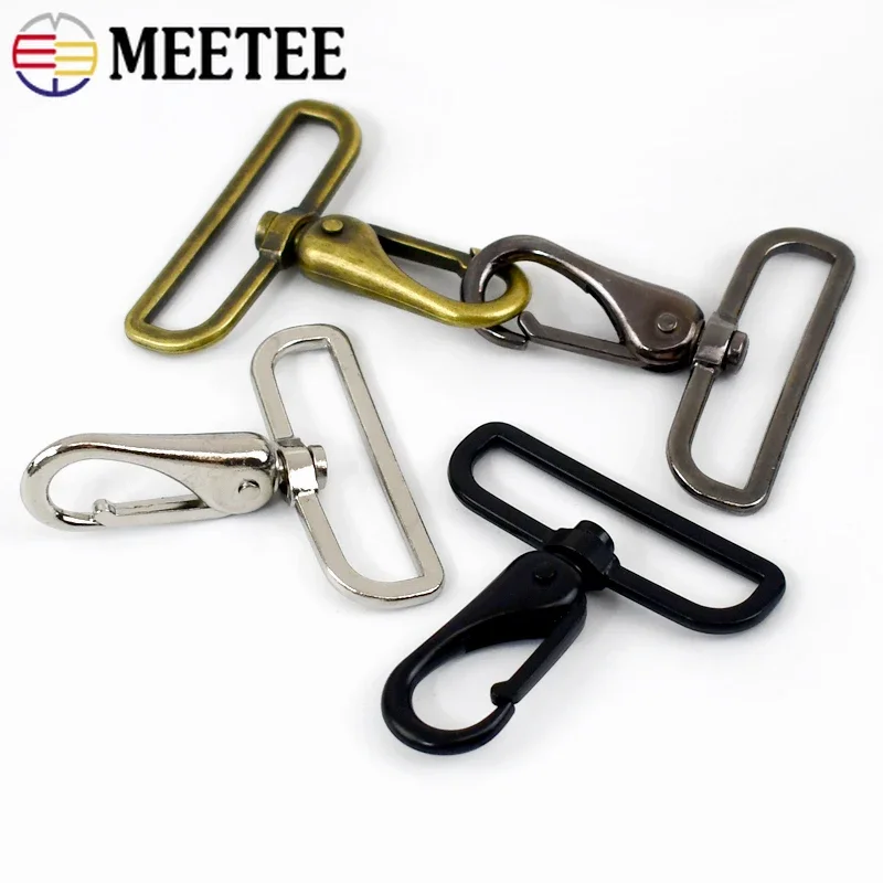 2/4Pcs 50mm Metal Leather Buckles Bag Strap Belt Swivel Hook Trigger Clip Buckle Hardware Clasp DIY Luggage Accessories BF403