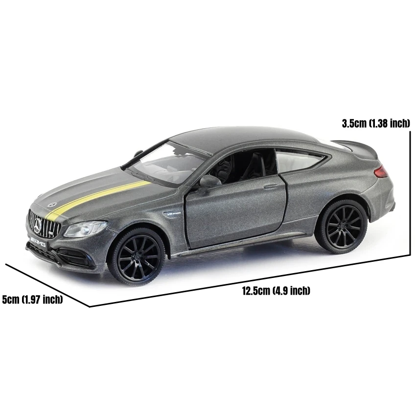 1/36 mercedes-benz C63 S AMG c-class oyuncak araba modeli çocuklar için RMZ şehir Diecast minyatür 5 \'\'geri çekin koleksiyonu hediye Boys