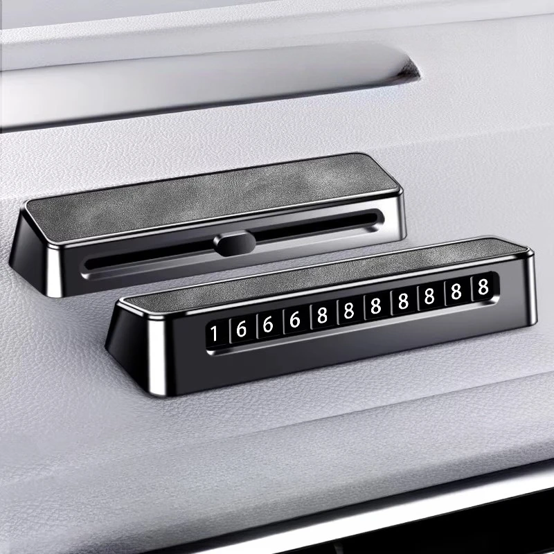 Concealable Dual-Number Sign - Retractable Car Phone Number Display