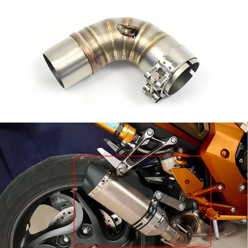 Slip On For HONDA CB1000R 2009 2018 Motorcycle Exhaust Middle Link Pipe Muffler Stainless Steel Moto