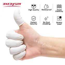 Dust-free disposable natural latex finger covers industry white 750pcs anti-static ultra-thin for fiber lazer parts cleaning