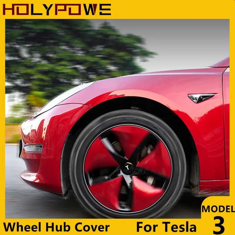 For Tesla Model 3 High Performance 18 Inch Wheel Hub Cover Tire Protection Trim Rinng Decorative Exterior Modified Accessories