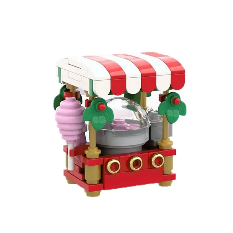 Building Block MOC-132138 Christmas Cotton Candy Rack Model Decoration 130PCS Boys' Toys Children's Birthday Christmas Gift