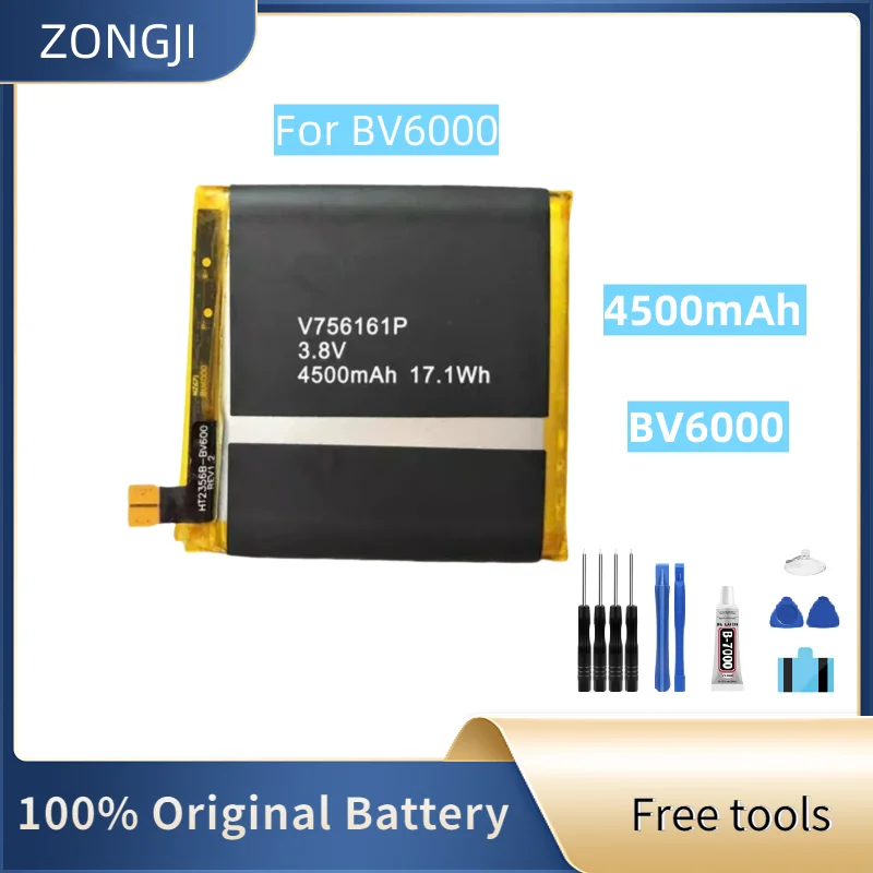 

New Battery 4500mAh V756161P For Blackview BV6000 Replacement Phone Bateria+Free Tools