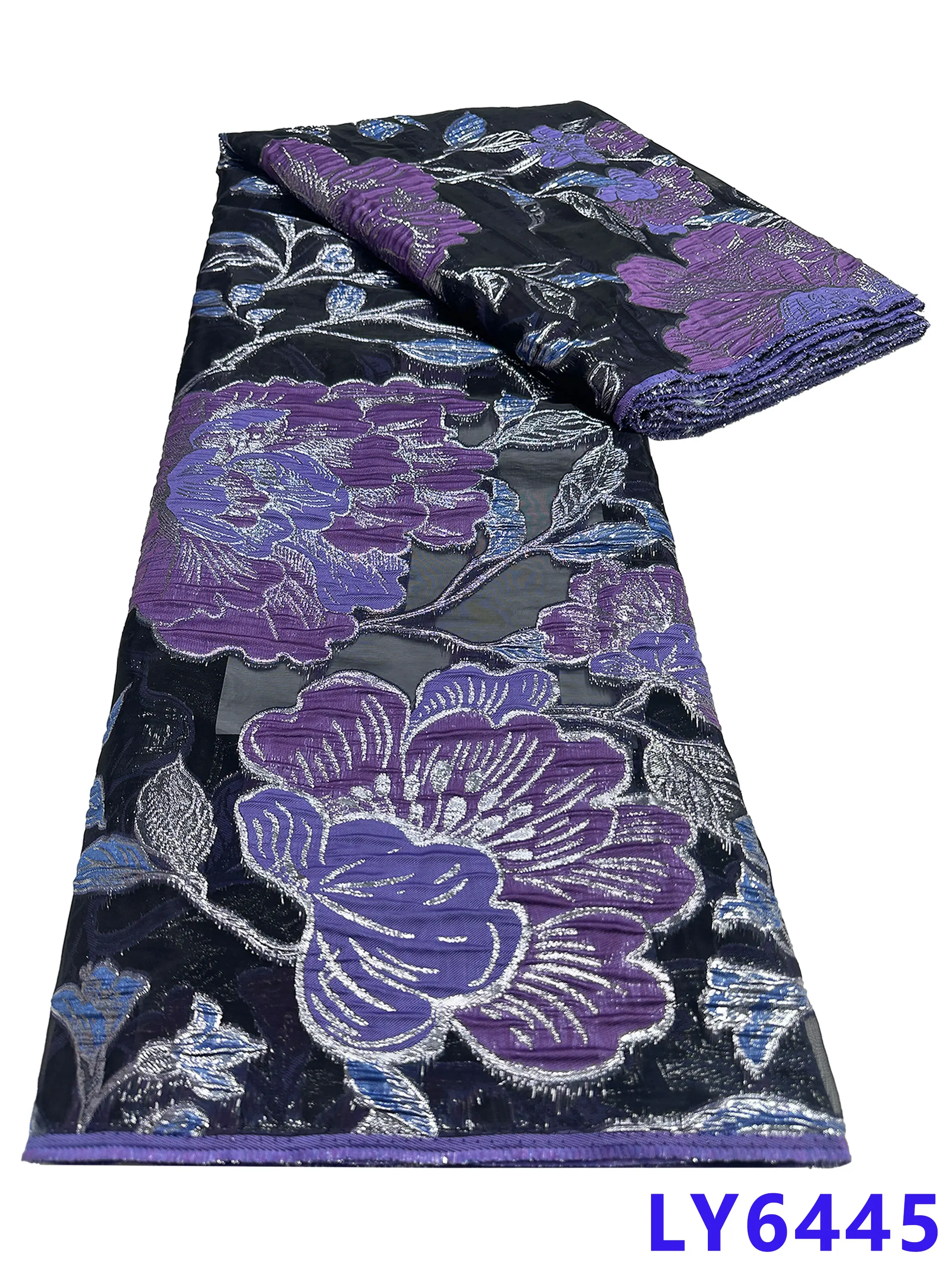 

Fuchsia African Brocade Jacquard Fabric Damask Material Nigerian Gilding Lace Brocard Tissu 5 Yard Dentelle Africaine