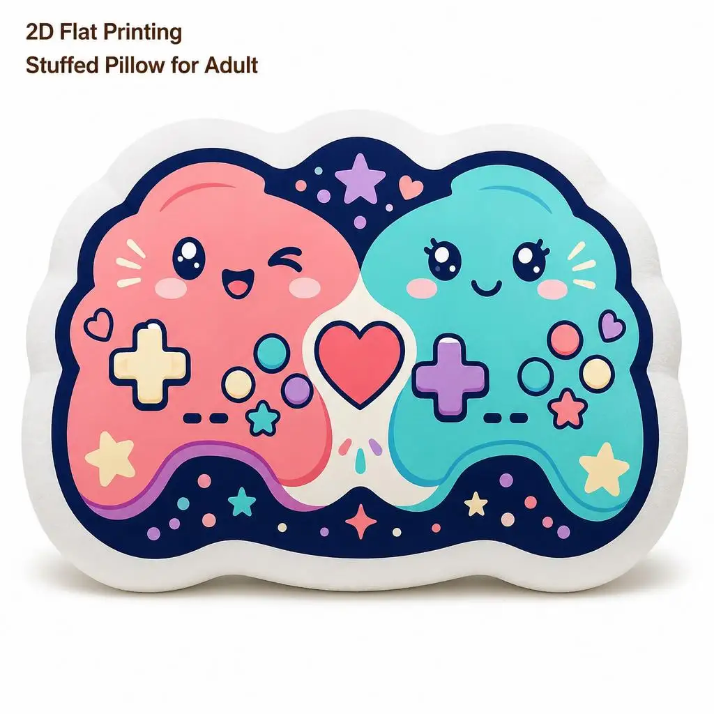 Co Op Controller Duo Plush Pillow Cushion Irregular Stuffed Throw Pillow Home Decor Gift Sofa Bed Home