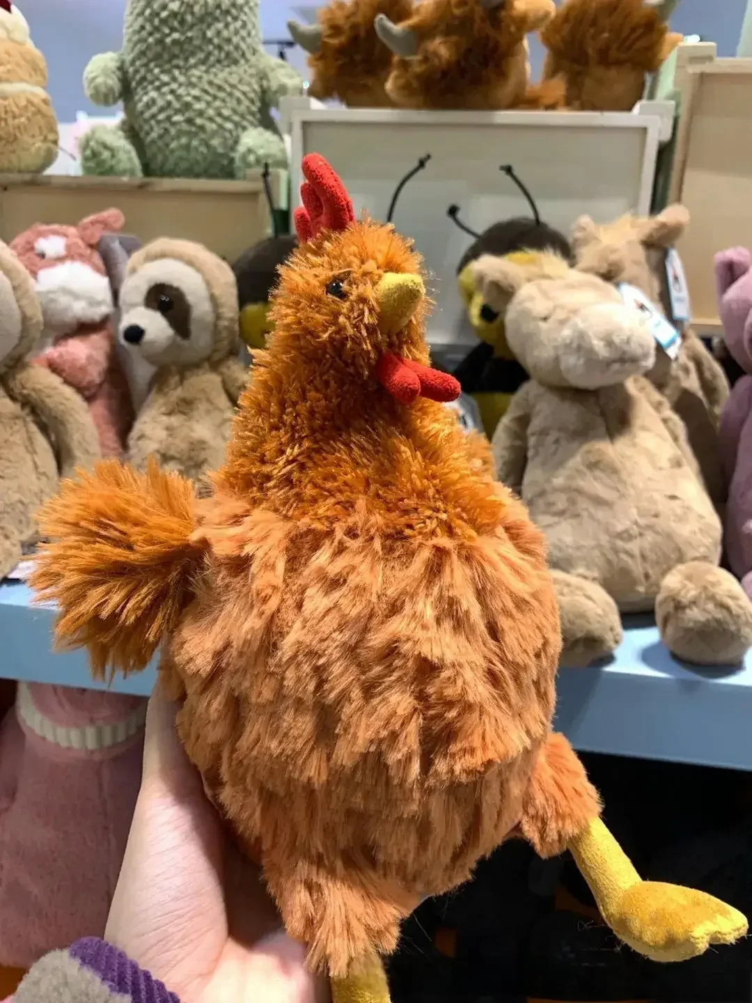 

For Jelly Cat imulation Chicken Stuffed AnimalsPlush Doll With Gift Box Home Decoration Holiday Gift Interactive Toy