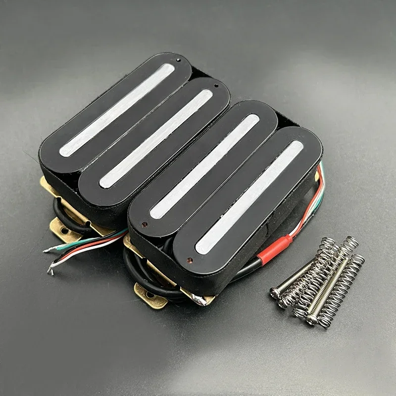 Super Power Dual Rail Electric Guitar Humbucker Pickup N-10K/B-16K Double Coil Pickup Coil Splitting Ceramic Pickup Black