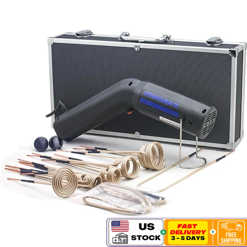 

1100W Induction Heater Kit 110V Magnetic Fast Heating Tool Rusty Bolt Removal 12 Coils Overheat Safety Feature