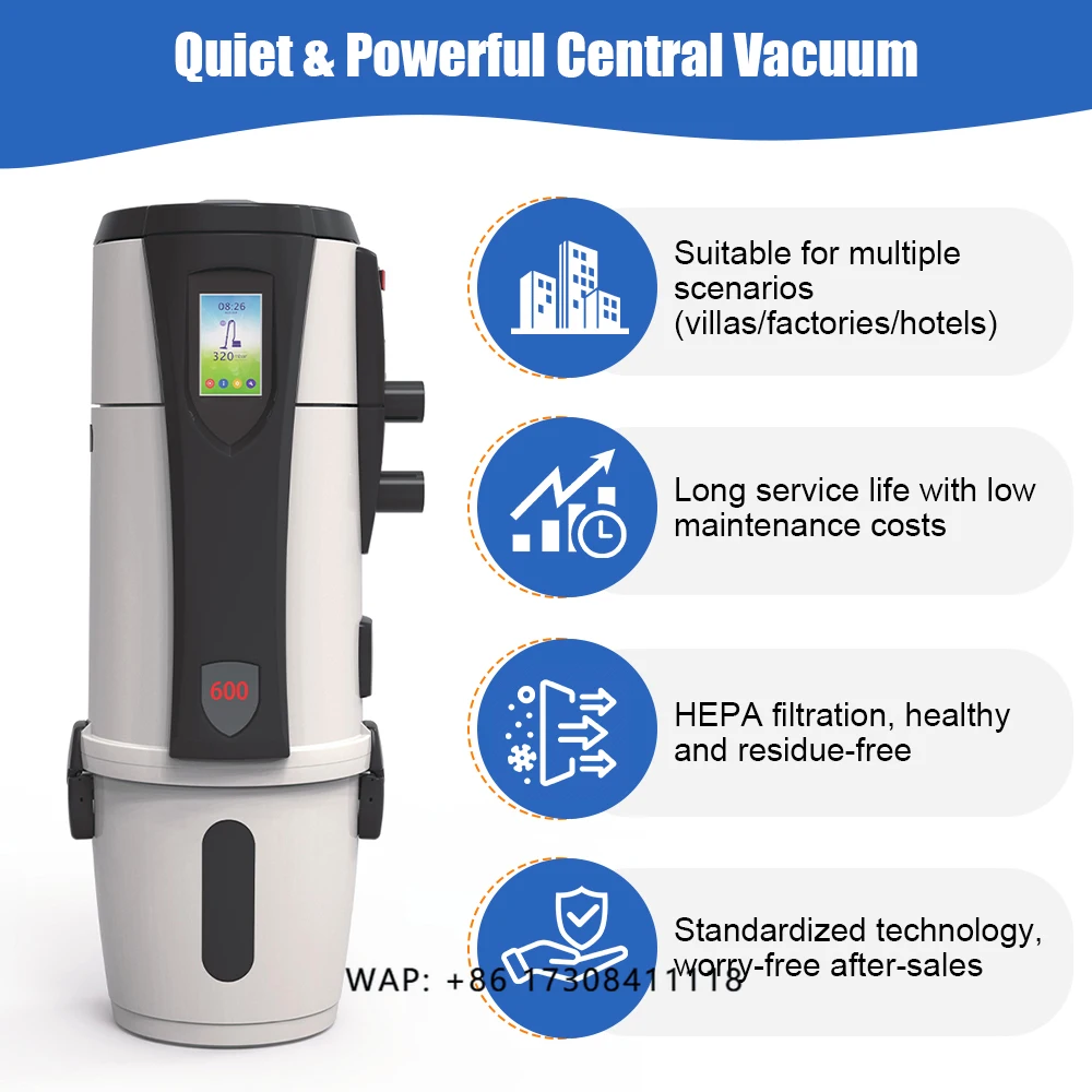 

Cyclone Bagless Inside Wall Central Vacuum Cleaning Wet and Dry Flexible Vacuum Cleaner System for Cleaning Industry house