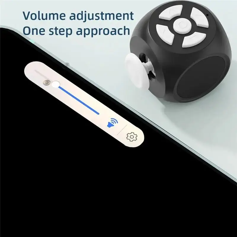 A33T Dice Remote Control Bluetooth 5.0 Page Turner Selfie Tool Video Clicker Decompression Remote for Photography