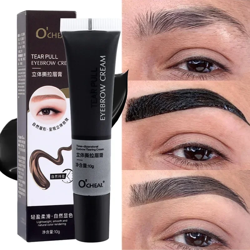 Impermeável Peel Off Sobrancelha Gel, Semi-Permanente, Matte Eye Brow Tattoo Tint, Dye duradouro, Sobrancelha Enhancer Cream, Make Up Cosmetics