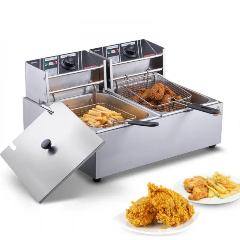 Chicken Nuggets and French Fries Puffing Oil Pot, Multi-functional Oil Pot 12L