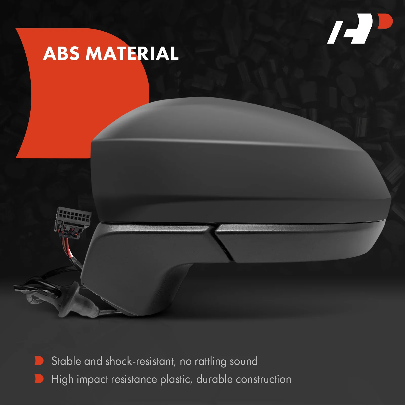 A-Premium Driver Side Power Door Mirror for Volkswagen Taos 2022-2024 Manual Folding Heated Smooth Black