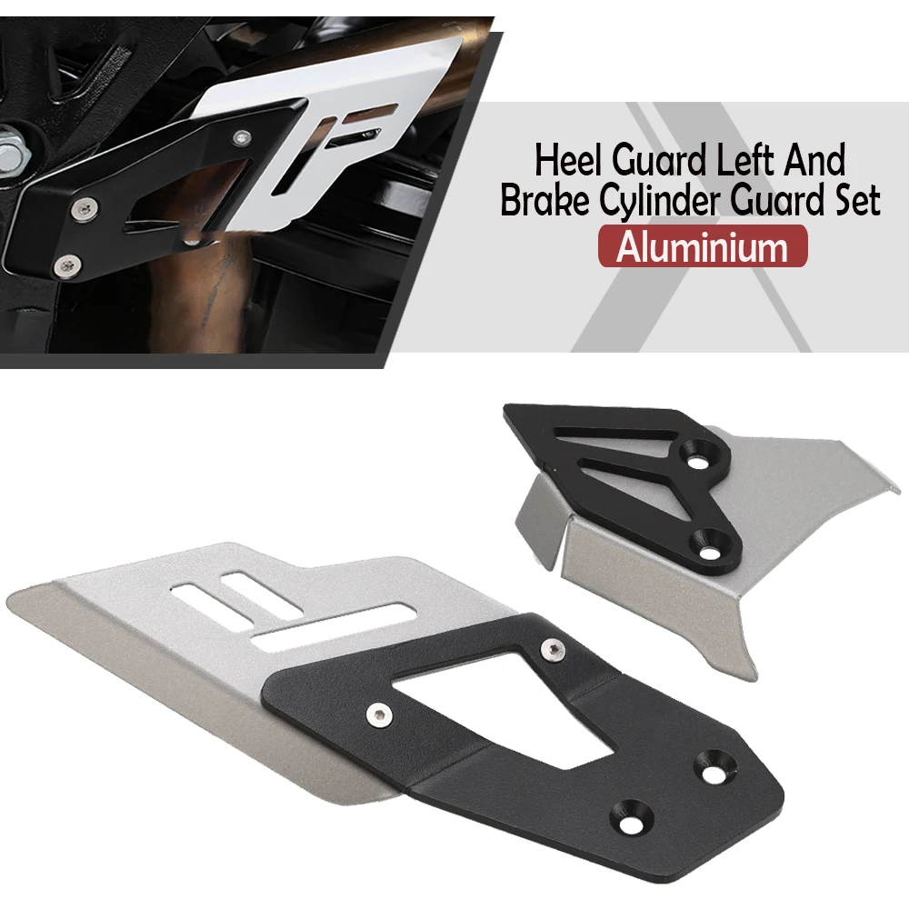 

New Black Titanium Left Right Heel Guard Foot Peg Bracket Rear Set Fits For BMW F650GS F700GS F 650 700 GS F800GS F 800 GS ADV