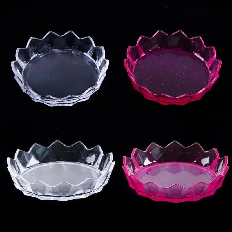 Подставка для кисти для ногтей Organizer Case Cleaner Container Storage Box Tray Plate Rhinestone Glitter Display Nail Art Tools