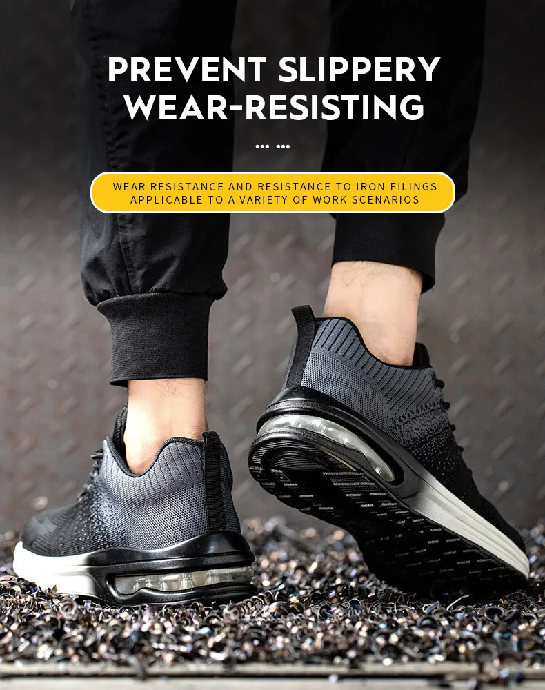 Stahl Kappe Schuhe Sicherheit Schutz Schuhe Air Kissen Arbeit Sicherheits Schuhe Männer Frauen Atmungsaktive Arbeit Sneaker Anti Smash Anti-punktion – Detail 14