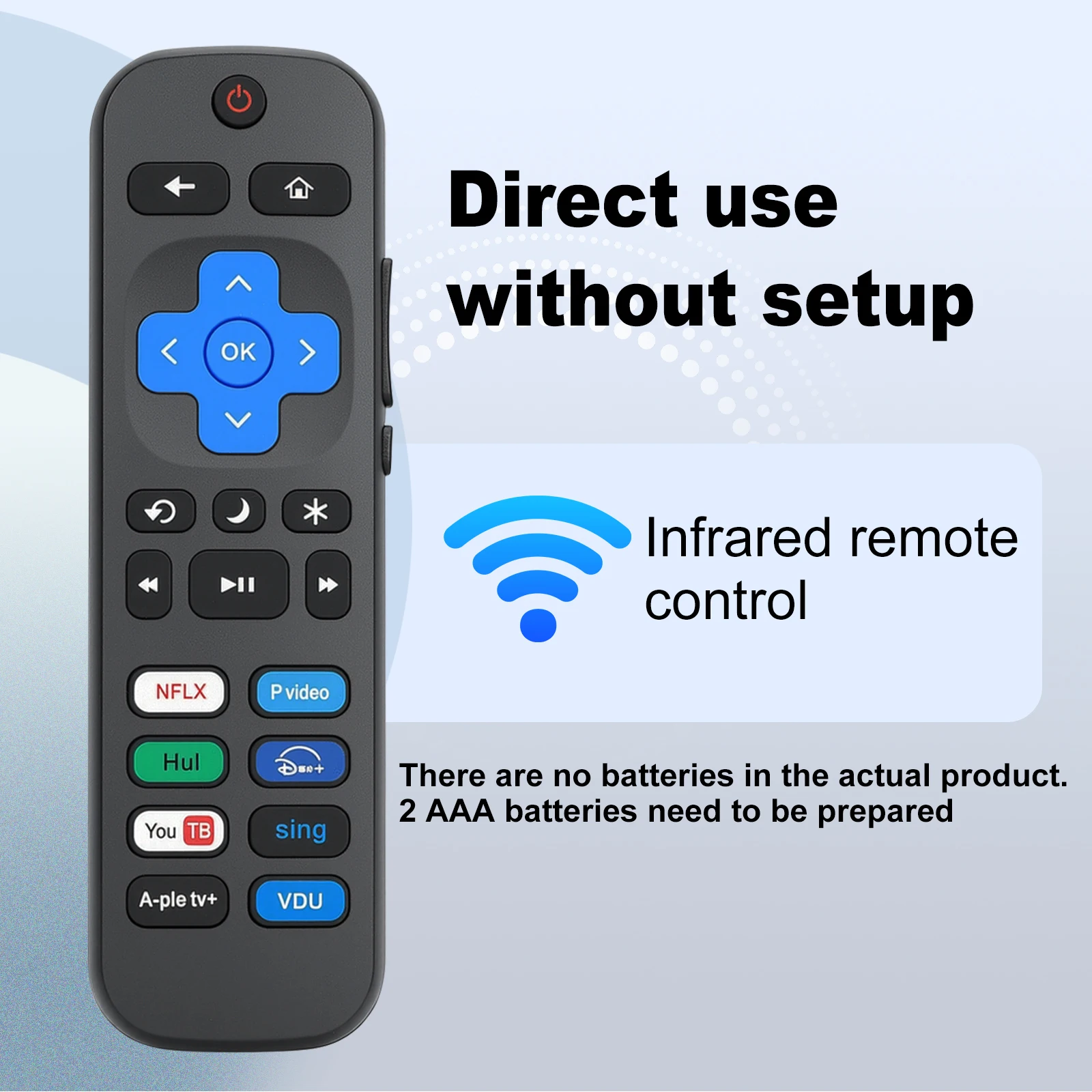 Replacement Remote for TCL/Hisense/Onn/Sharp/Philips Roku TV, Not for Stick Box Speaker