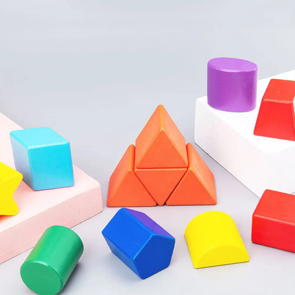

1Set Wooden Geometric Shape Box Educational Plaything for Kids Color Recognition Shape Sorting Parent