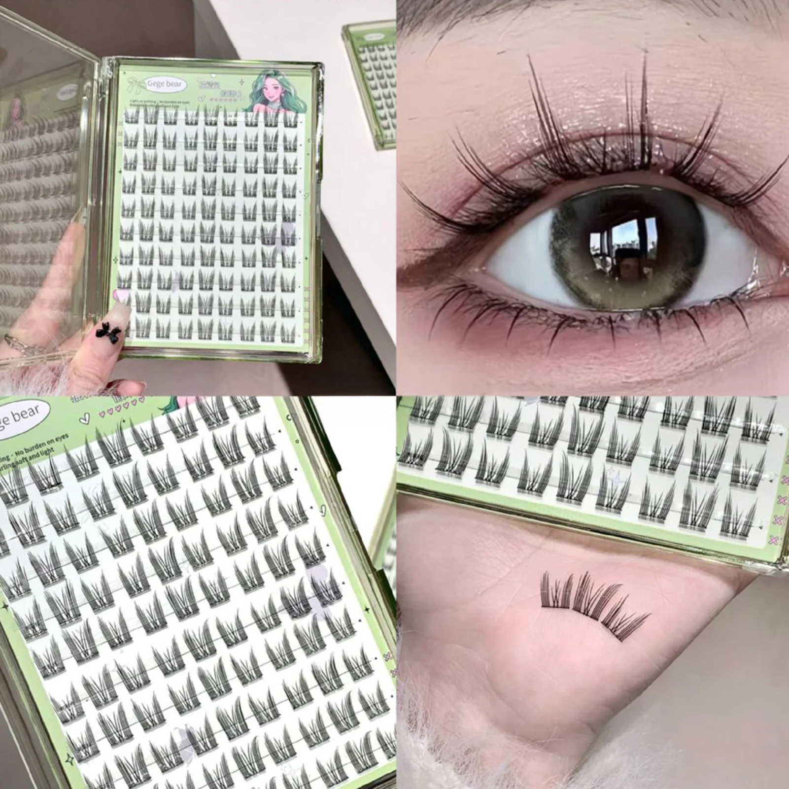 Glue-free Single Cluster for Woman Women Daily False Eyelashes Instant Glamour Lasts All Day