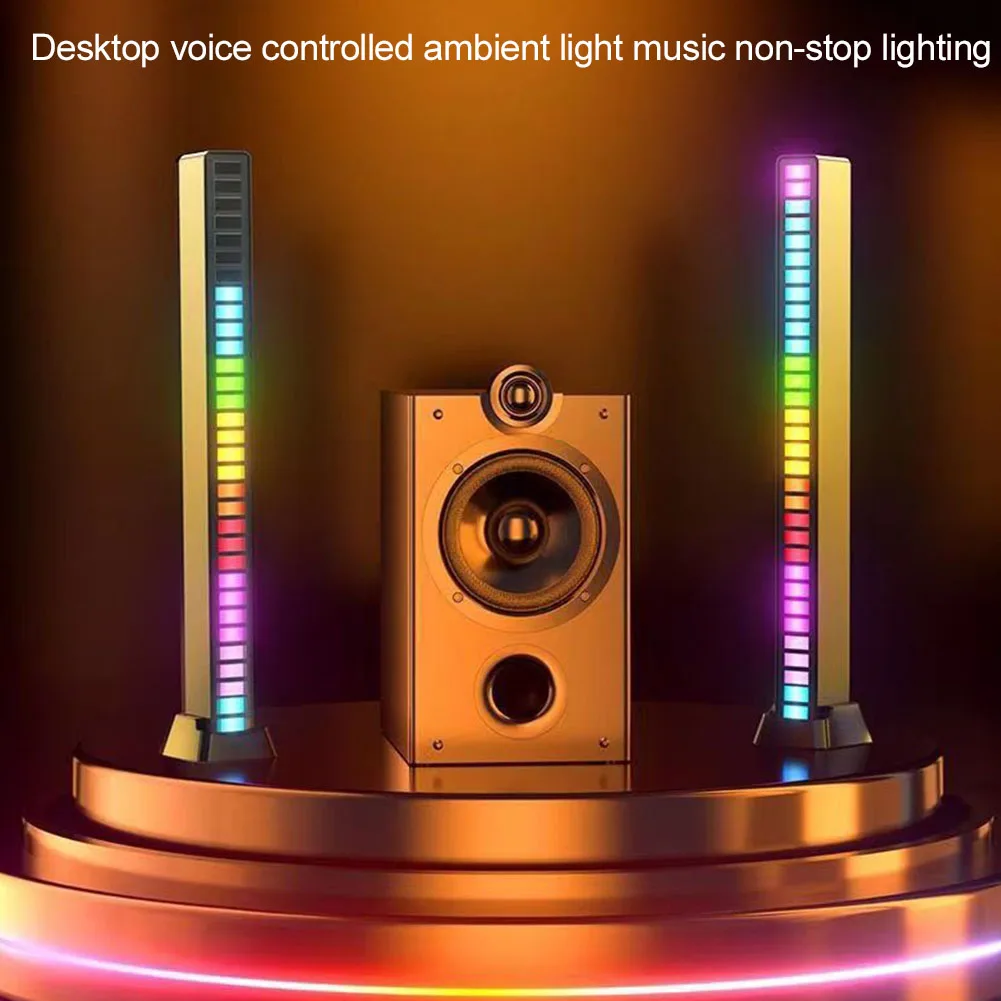 

Smart LED Symphony Sound Control Pickup Light RGB Music Rhythm Ambient Lamp With App Control For TV Compute Gaming Desktop Decor