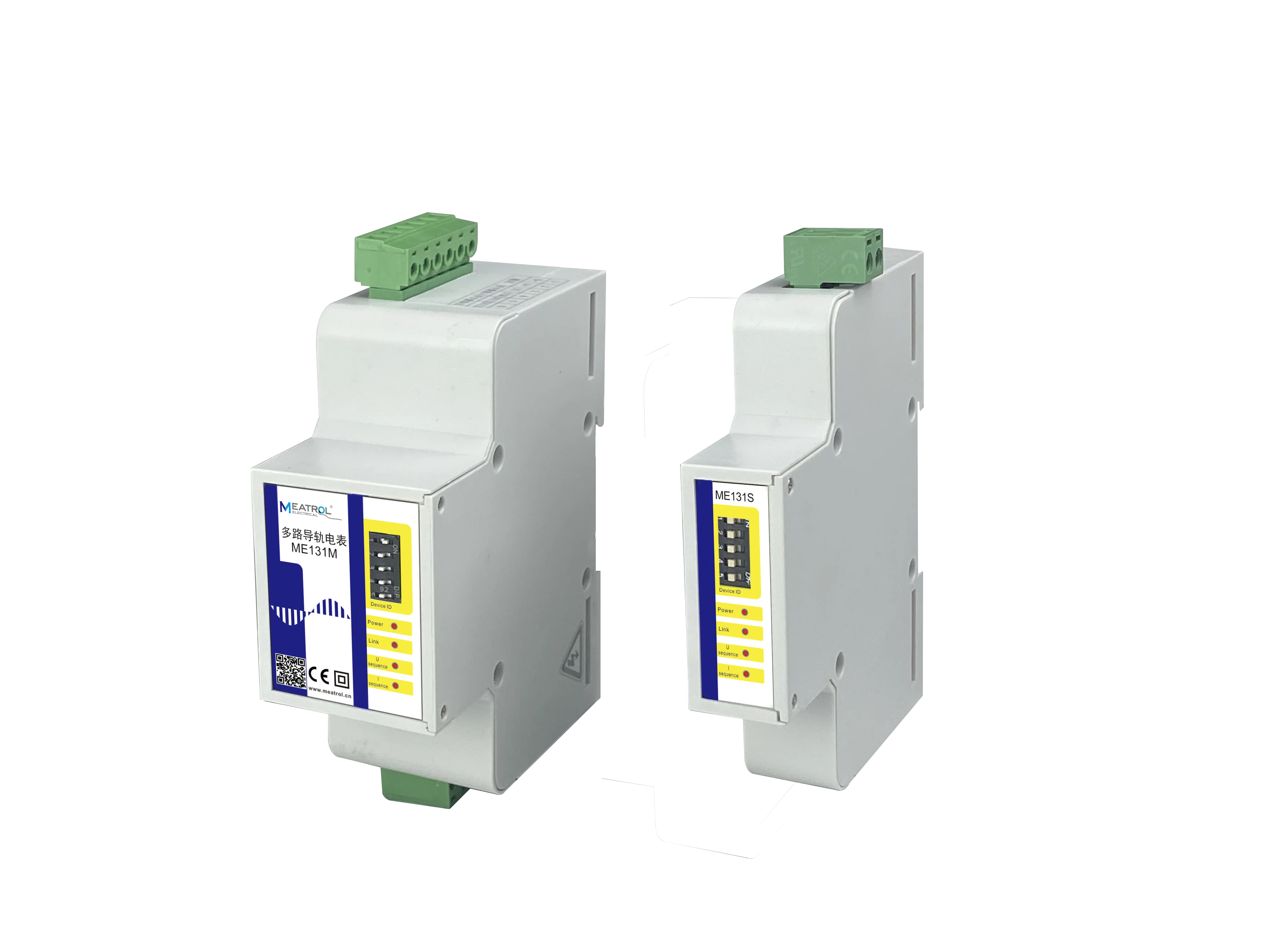 The rail-mounted multiplexer has no storage; it consists of one ME131M main meter and one 100A coil.