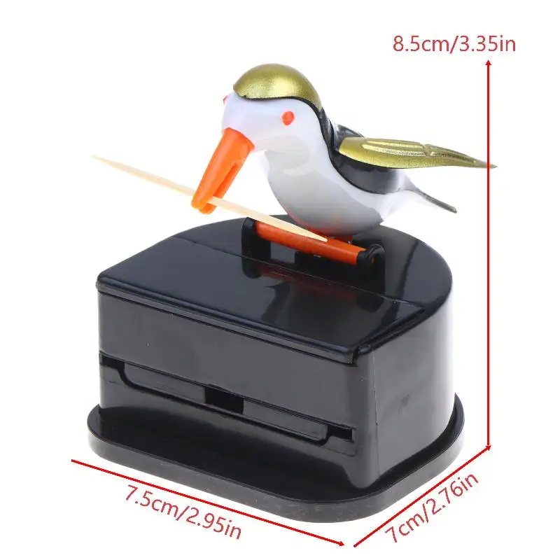 Cartoon Hummingbird Toothpick Container Automatic ABS Toothpick Dispenser Holder Box Home Decoration Kitchen Accessories