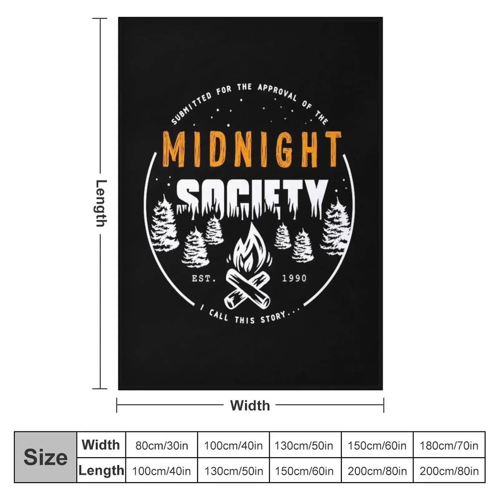 Midnight Society Throw Blanket couch cozy soft plush fuzzy picnic outdoor blanket