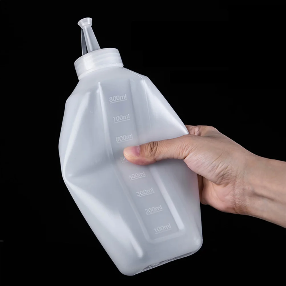 

1pc Squeeze Bottles 800Ml Sauce Condiment Dispensers Transparent Ketchup Seasoning Bottles With Scale Leakproof Caps Kitchen