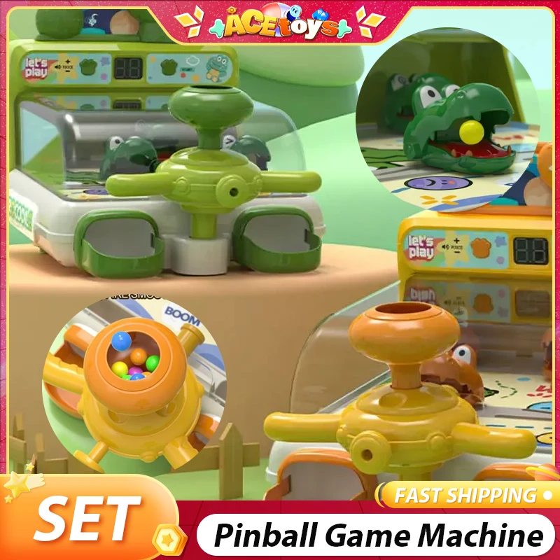

Crocodile Pinball Game Machine Challenge Game Fun Parents-Child Parents Interactiion Safe Button Control Children Party Toys