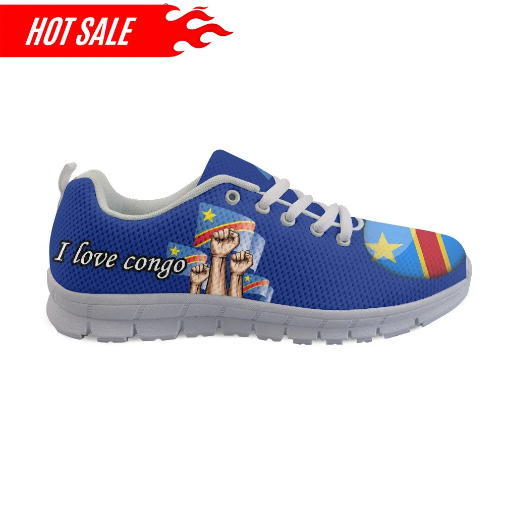 Shoes for Women Congo Flag Print Spring Summer Comfort Flats Shoes Women Sneakers Casual Zapatillas Chaussure Femme
