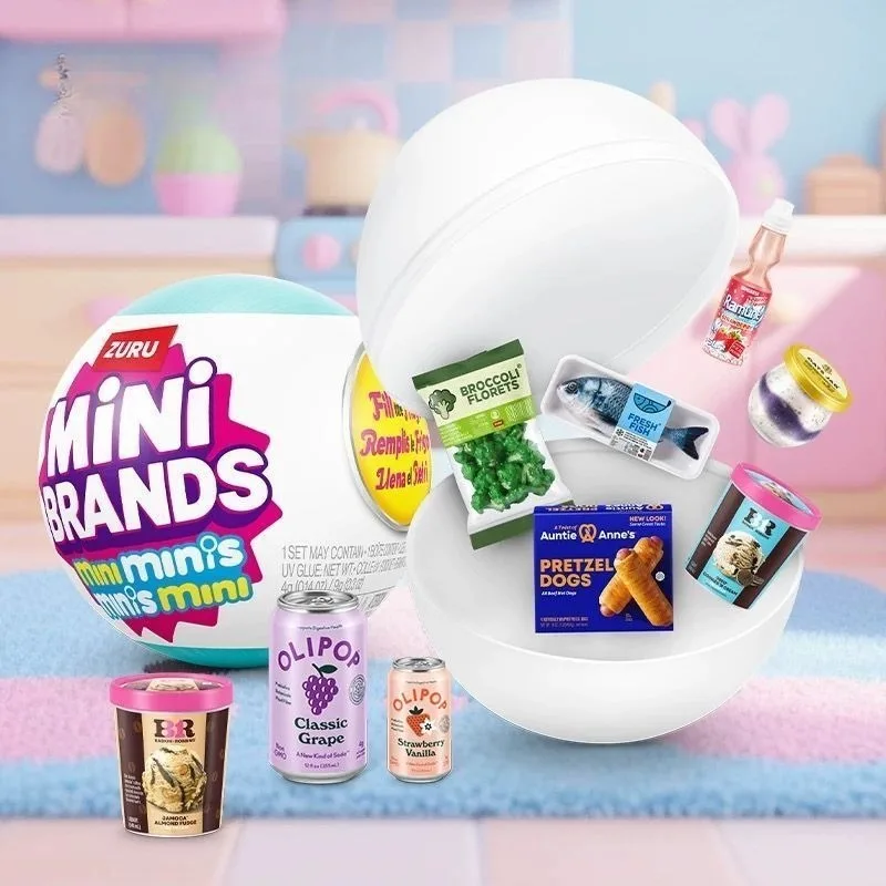Zuru Mini Fridge Stuffing Toy Tide Play Blind Box Stuffing Fridge Ball, Blind Box Random Mini Model Toy Child Ideal Gift