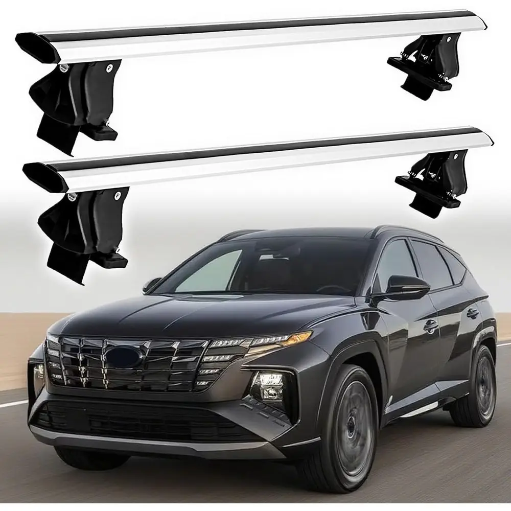 

Upgraded Lockable Roof Crossbars for Hyundai Tucson 2022-2026, Silver Rooftop Cargo Luggage Rack