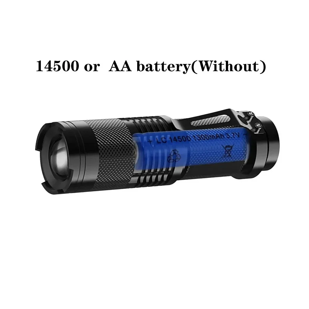 LED Mini Flashlight AA 14500 Battery Waterproof Outdoor Camping Powerful Led Flashlight For Hiking Bicycle Fishing Lighting